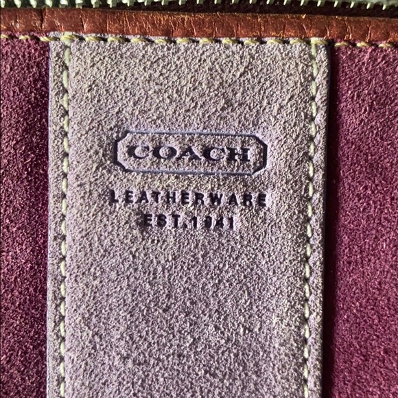 Brown and purple Coach bag - Picture 2 of 5